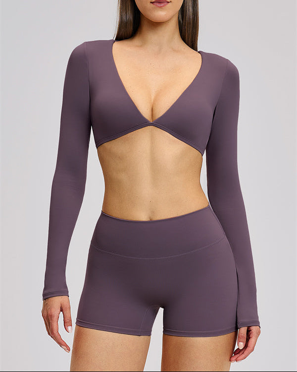 The Zestful Long Sleeve Crop Top