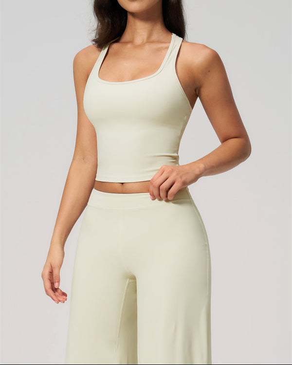 The Revive Crop Top Straight Leg Pants 2-Piece Set