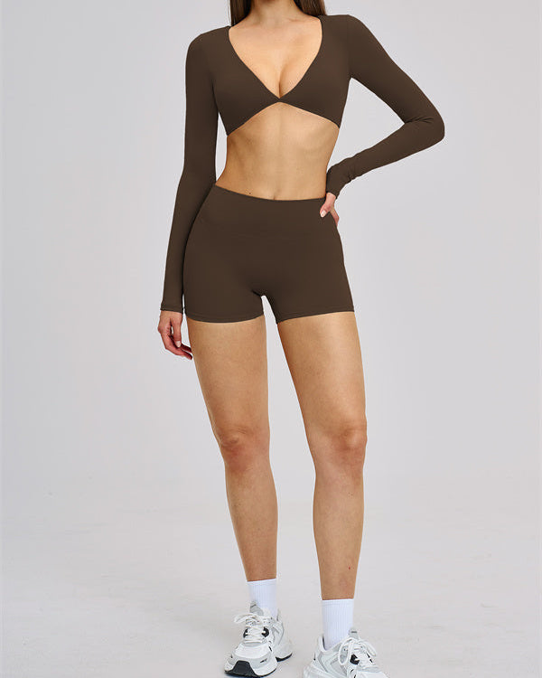 The Zestful Long Sleeve Crop Top