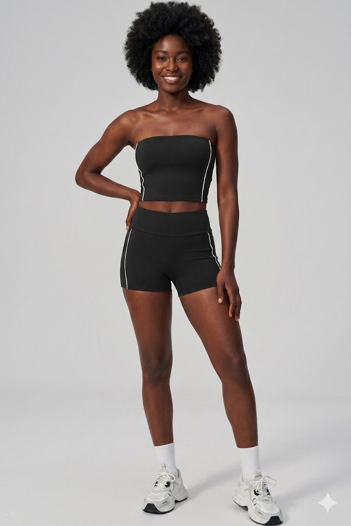 Tube Top Shorts Set