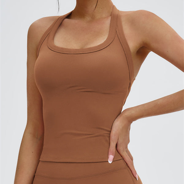 The Slate Y-Back Top