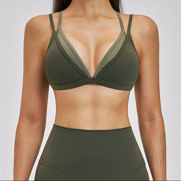The Seraphine Layered V Sports Bra Skirt 2-Piece Set