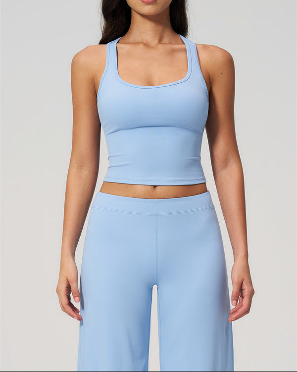 The Revive Crop Top Straight Leg Pants 2-Piece Set