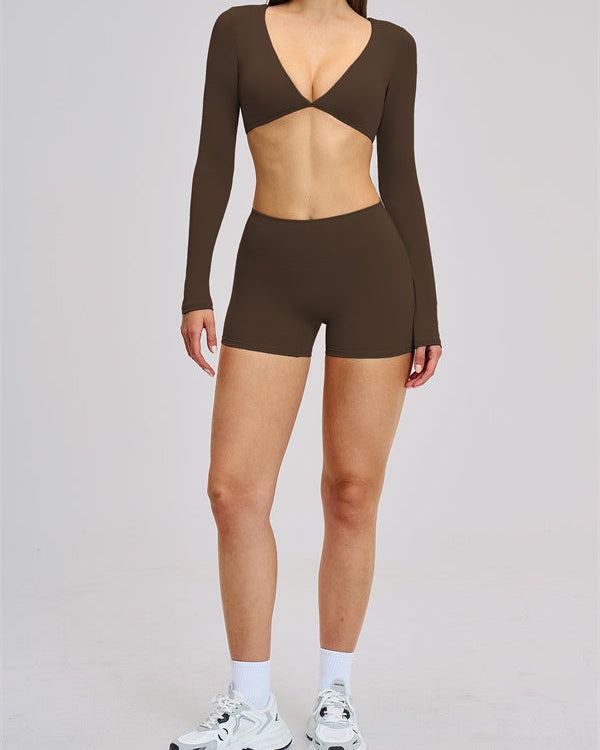 The Zestful Long Sleeve Crop Top