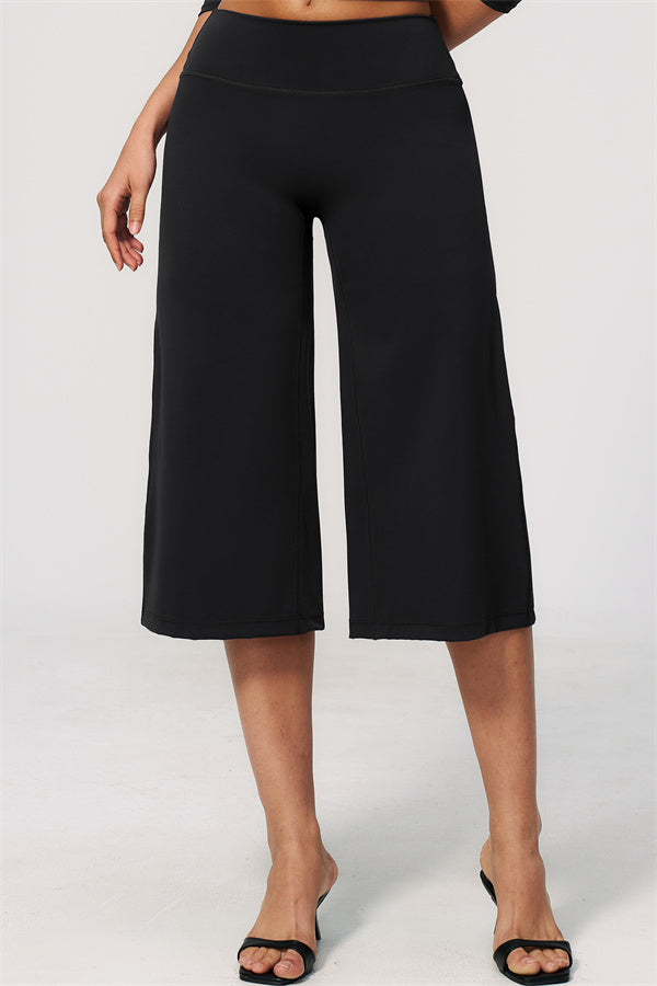 The Natalia Half-Sleeve Top Wide-Leg Crop 2-Piece Set