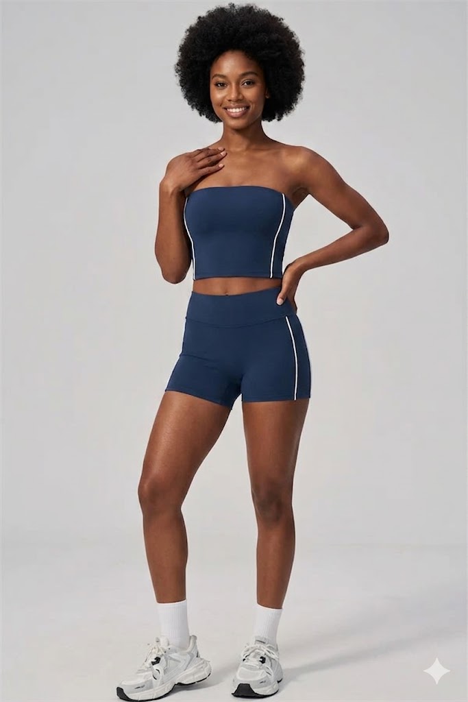 Tube Top Shorts Set