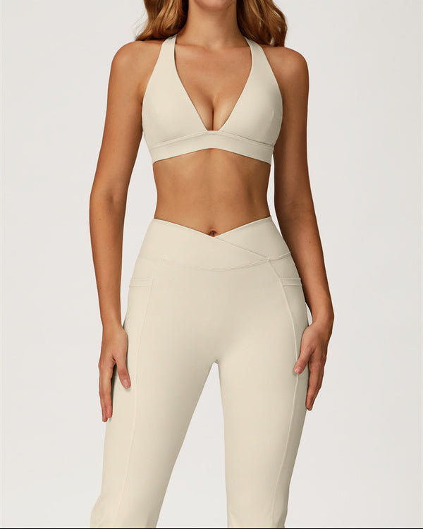 The Glacier Sports Bra Flared Leggings 2-Piece Set