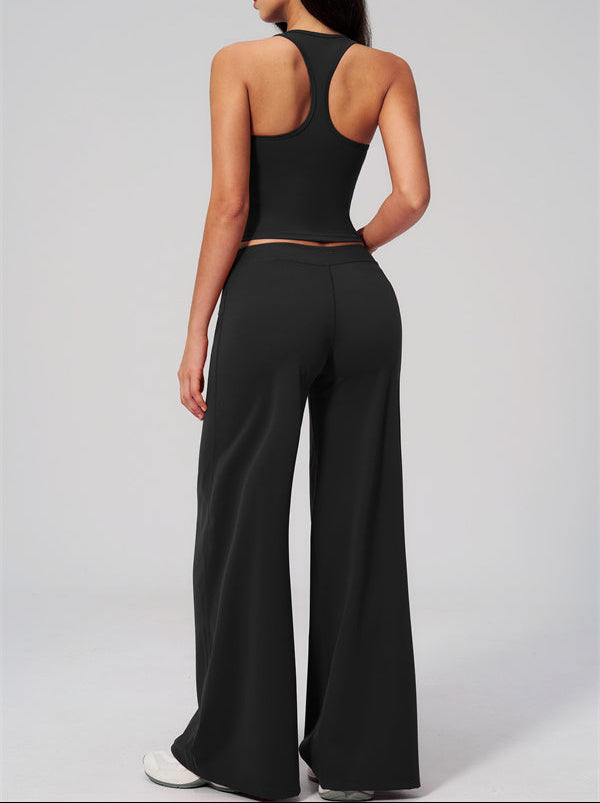 The Revive Crop Top Straight Leg Pants 2-Piece Set