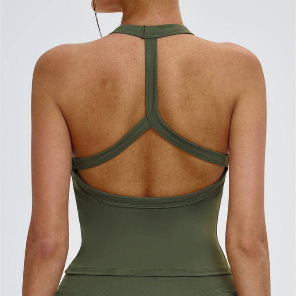 The Slate Y-Back Top