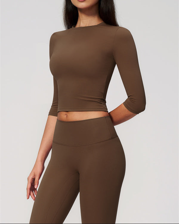 The Natalia Half-Sleeve Top Leggings 2-Piece Set