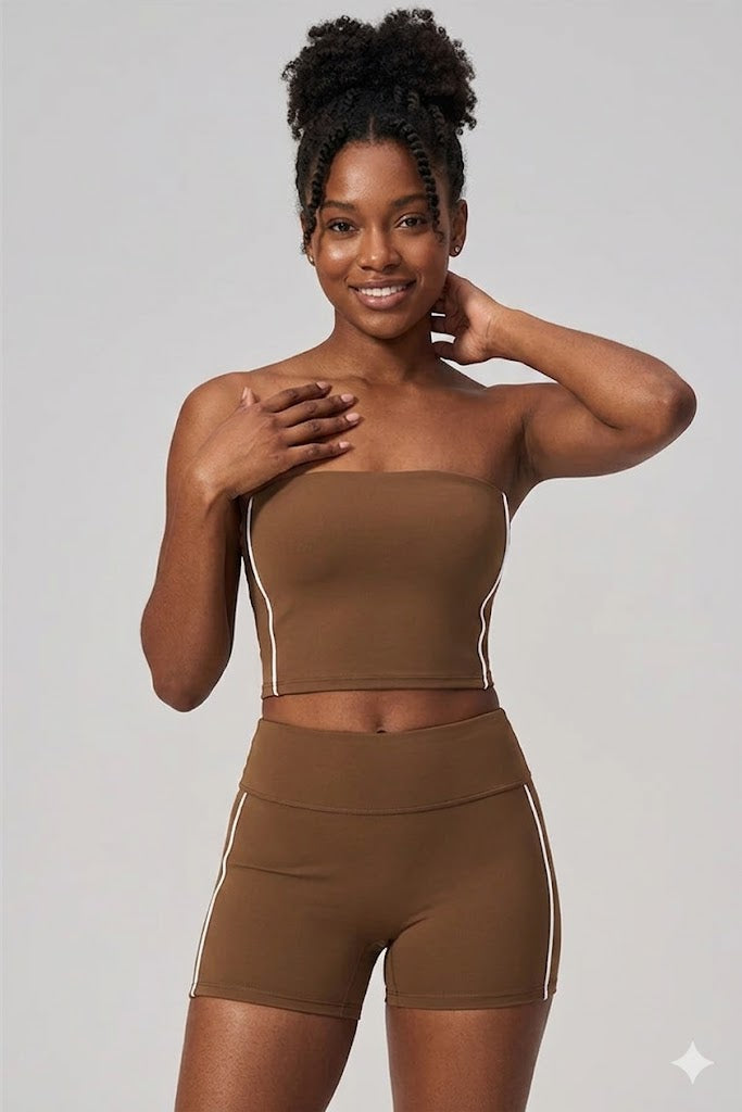 Tube Top Shorts Set
