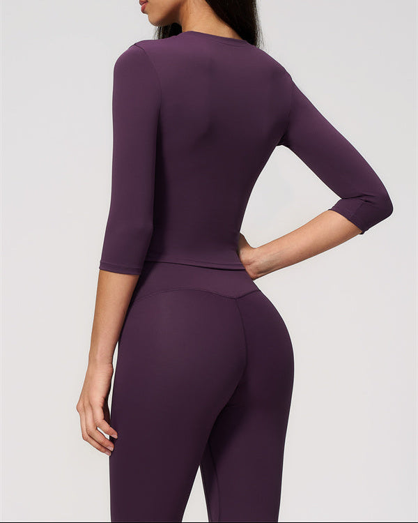 The Natalia Half-Sleeve Top Leggings 2-Piece Set