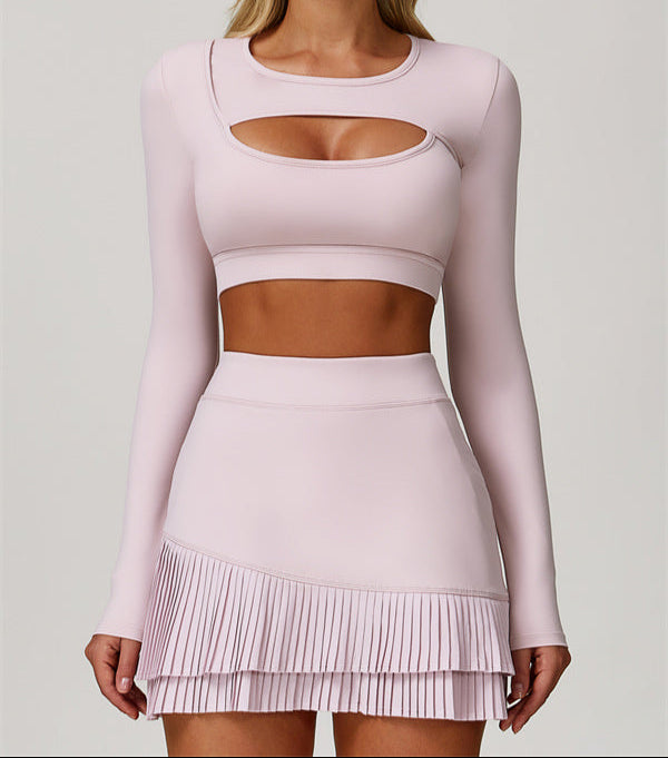 The Lavish Long Sleeve Cut-out Crop Top