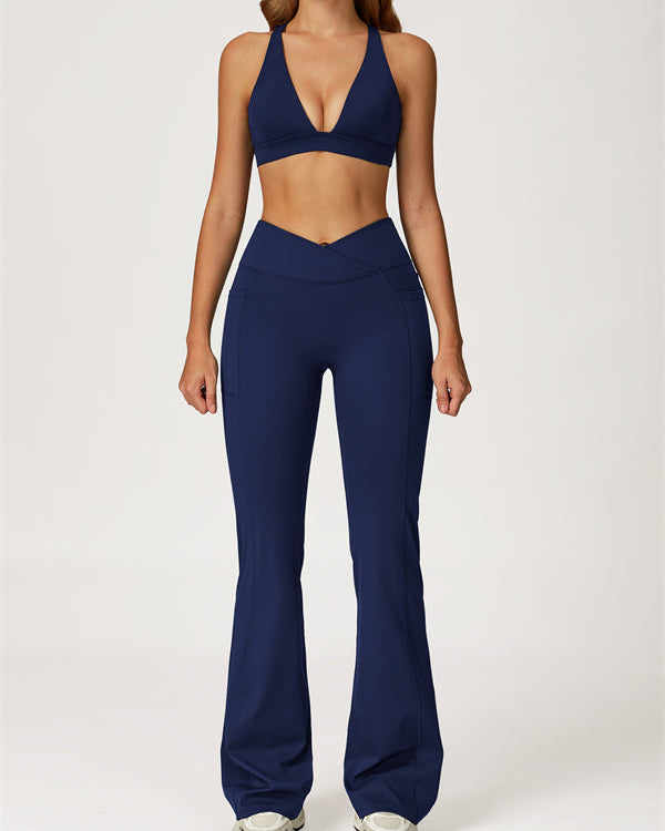 The Glacier Sports Bra Flared Leggings 2-Piece Set
