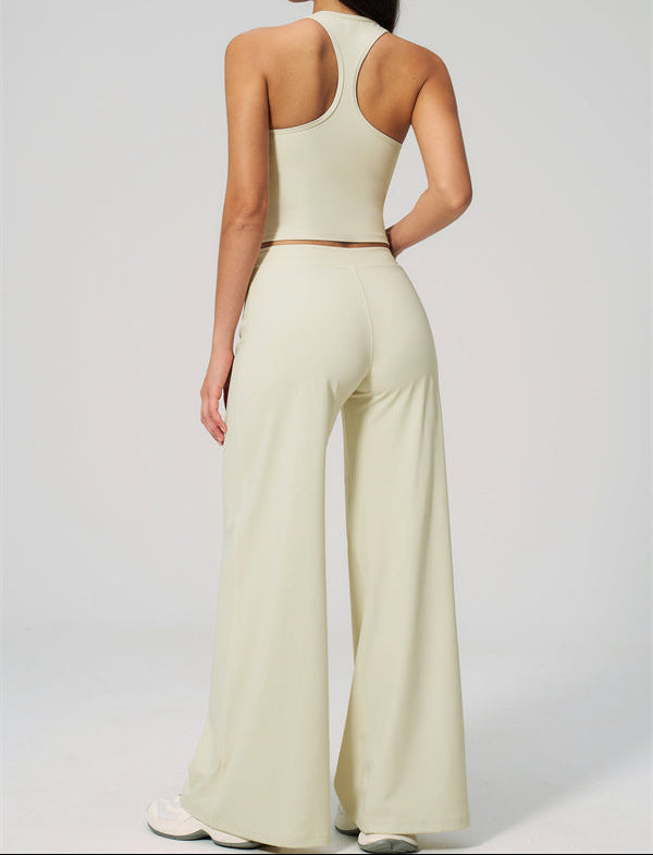 The Revive Crop Top Straight Leg Pants 2-Piece Set