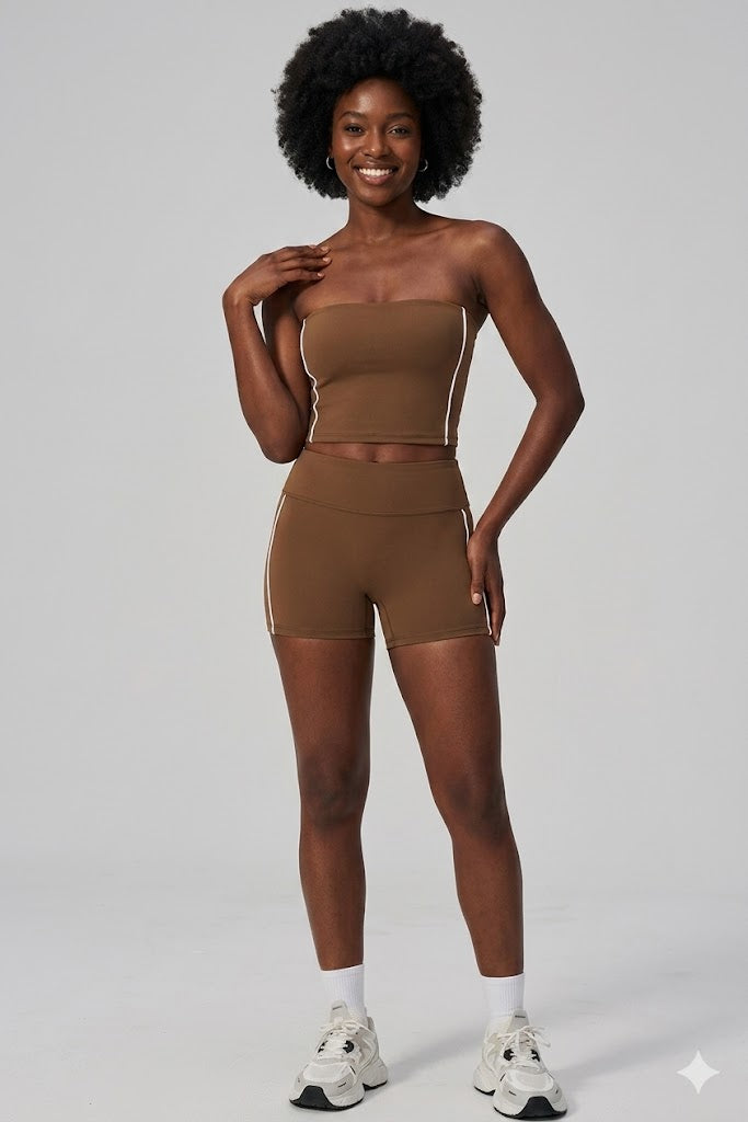 Tube Top Shorts Set