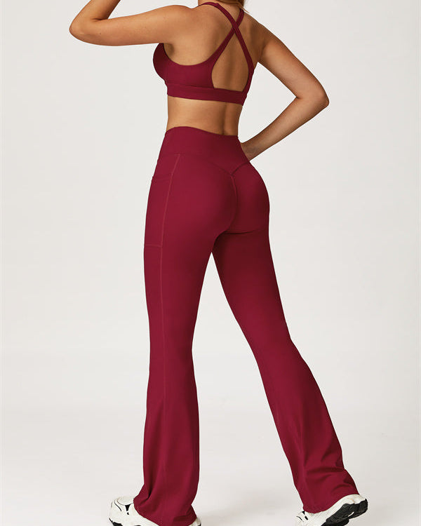 The Glacier Sports Bra Flared Leggings 2-Piece Set