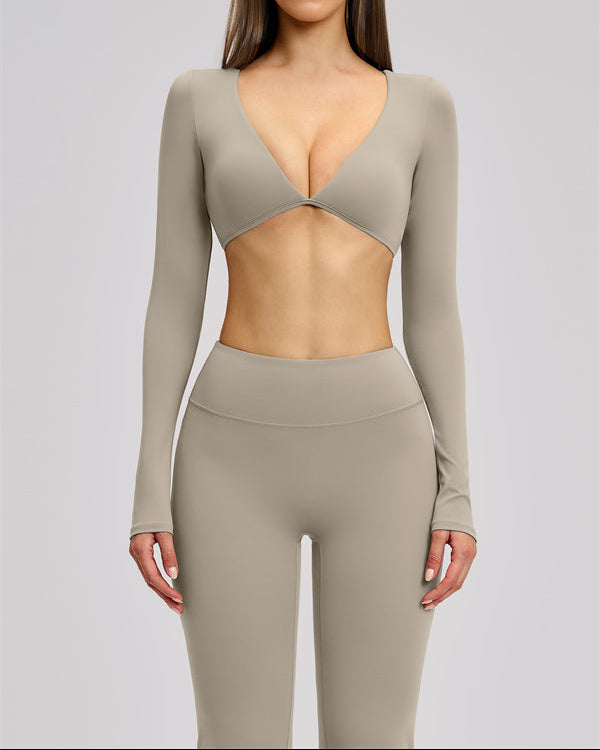 The Zestful Long Sleeve Crop Top
