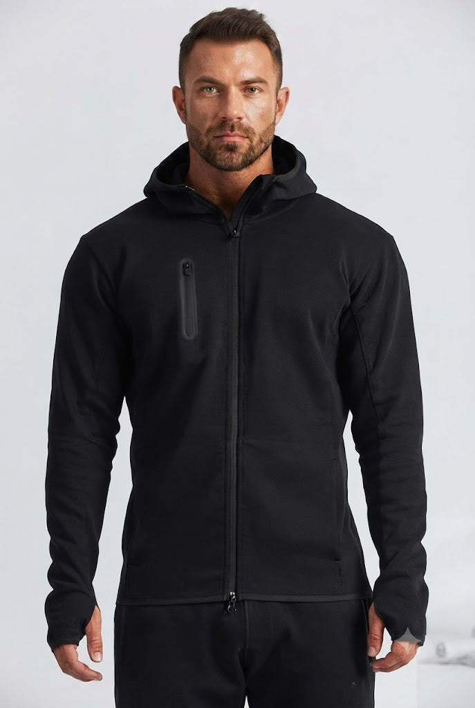 Sport Hoodie Two Piece Sweatsuit Casual Tracksuits Men's Jogger Sets for Outdoor Climbing Breathable Plus Size Adults Autumn