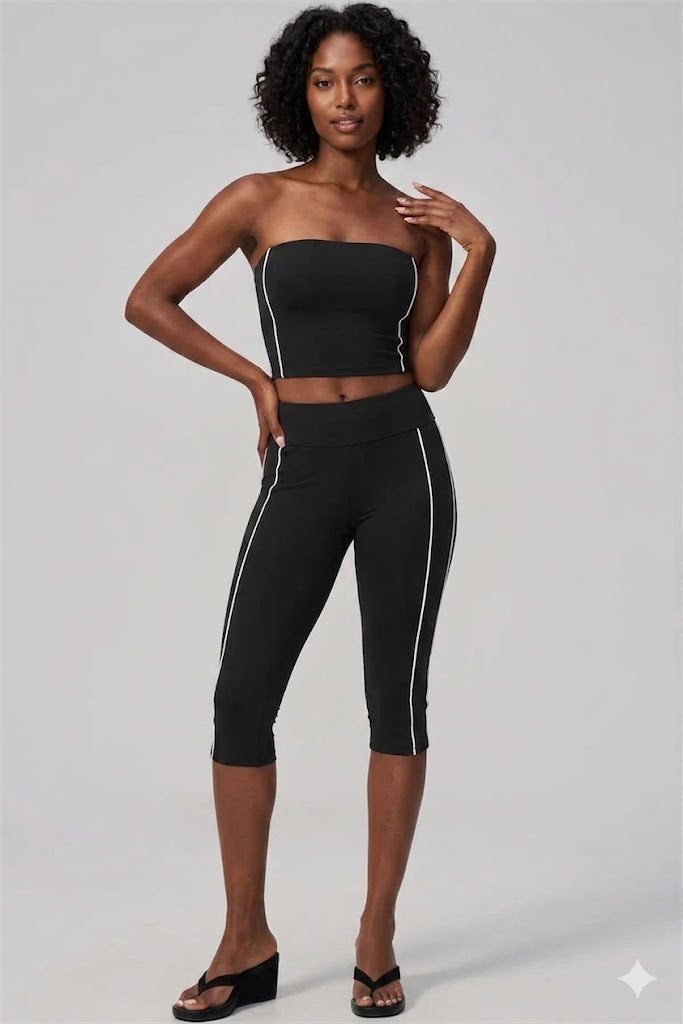 Strapless Capri Set