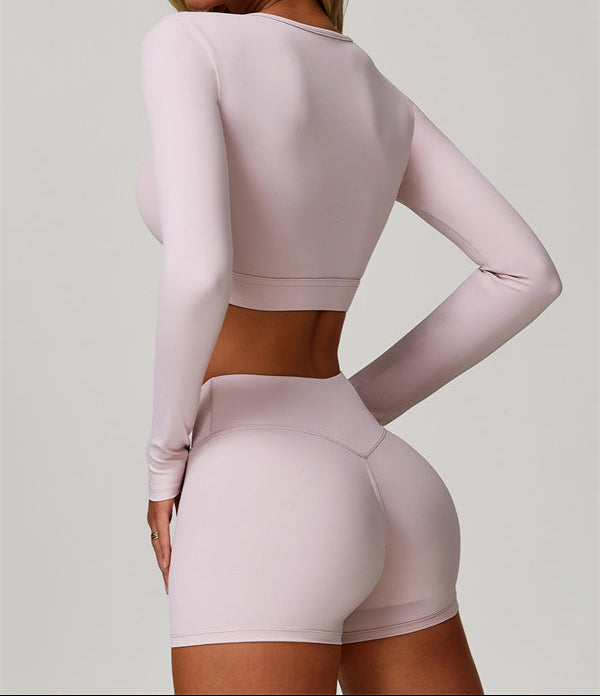 The Lavish Long Sleeve Cut-out Crop Top