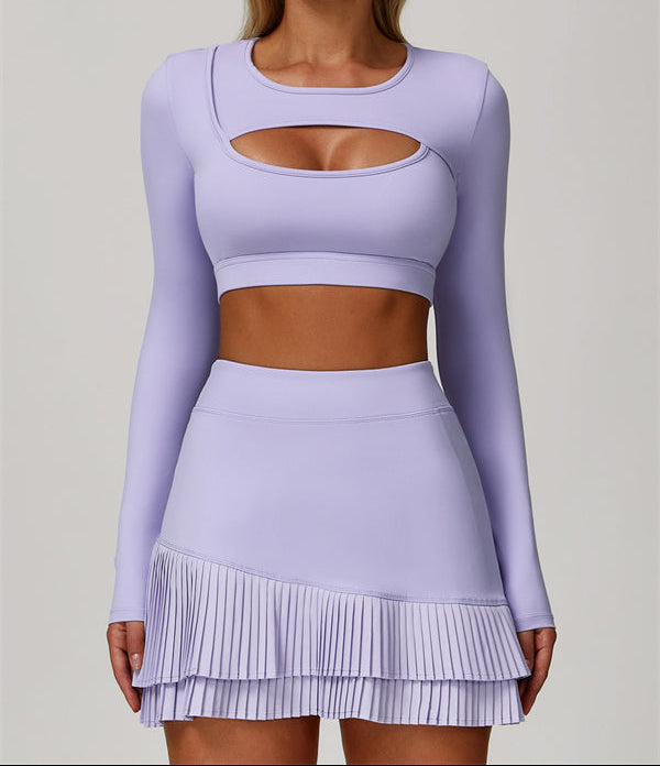 The Lavish Long Sleeve Cut-out Crop Top