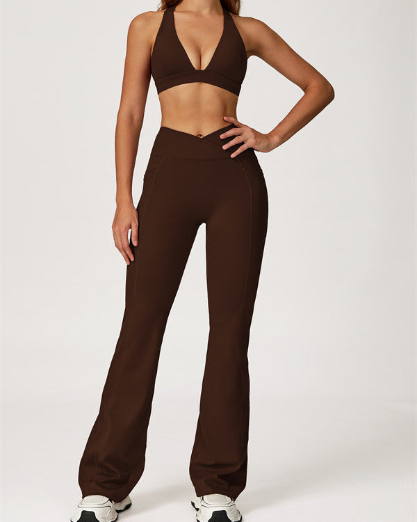The Glacier Sports Bra Flared Leggings 2-Piece Set