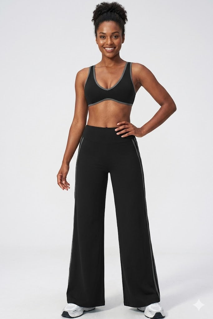 Sports Bra & Flare Pants Set