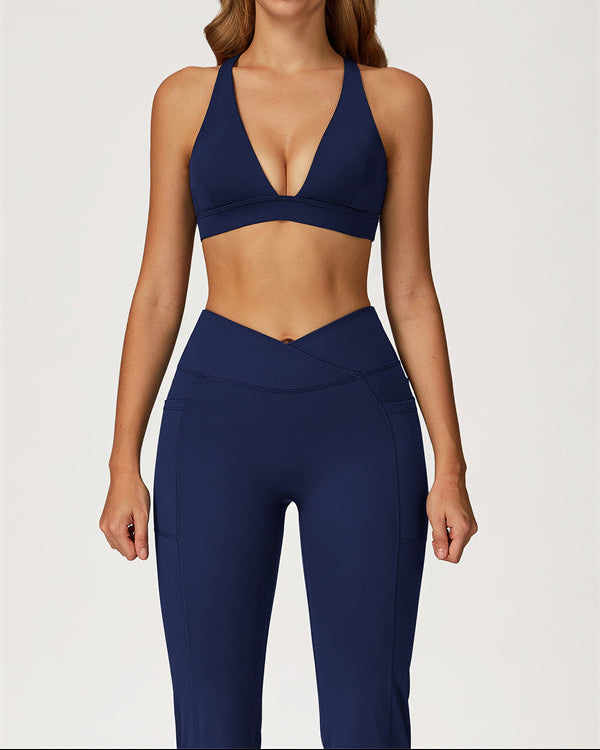The Glacier Sports Bra Flared Leggings 2-Piece Set