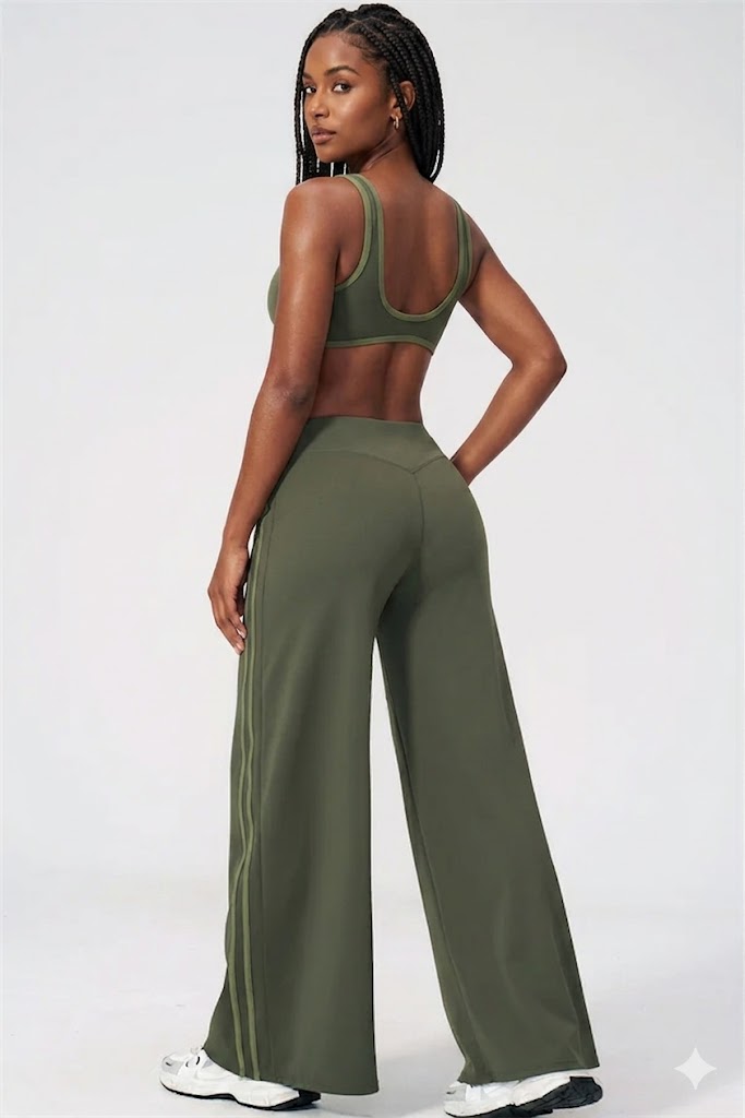 Sports Bra & Flare Pants Set