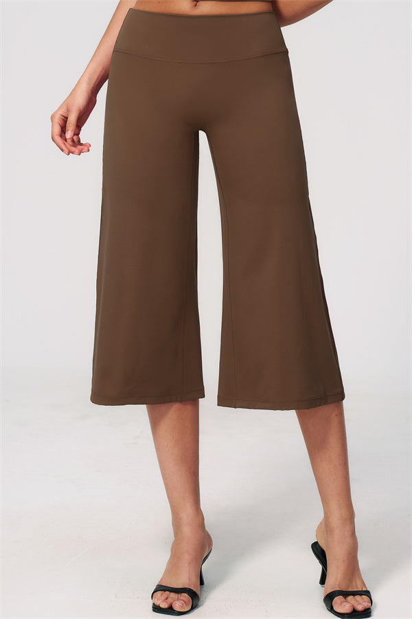 The Natalia Half-Sleeve Top Wide-Leg Crop 2-Piece Set