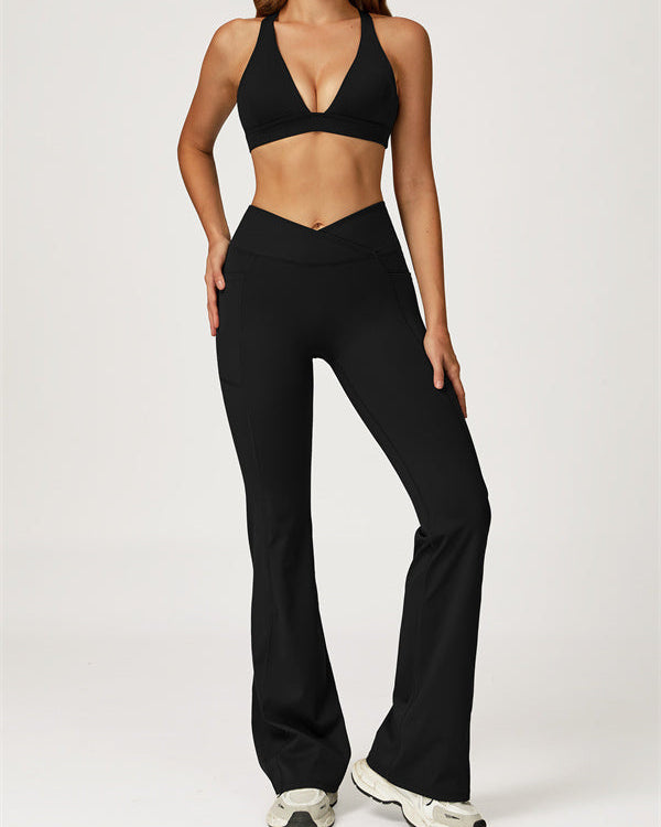 The Glacier Sports Bra Flared Leggings 2-Piece Set