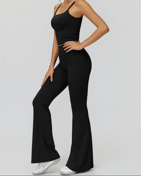 The Fyra Crop Tank Flared Leggings 2-Piece Set