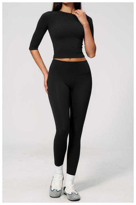 JY New Arrival High Waist Brushed Yoga Suit Women High-Intensity Outdoor Fitness Tight-Fitting Quick-Drying Workout Sportwear