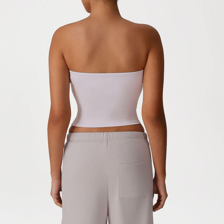 JY 2026 High Quality Strapless Women's Yoga Tank Seamless Shockproof Breathable Gym Clothing Lightweight Reversible XL Beautiful