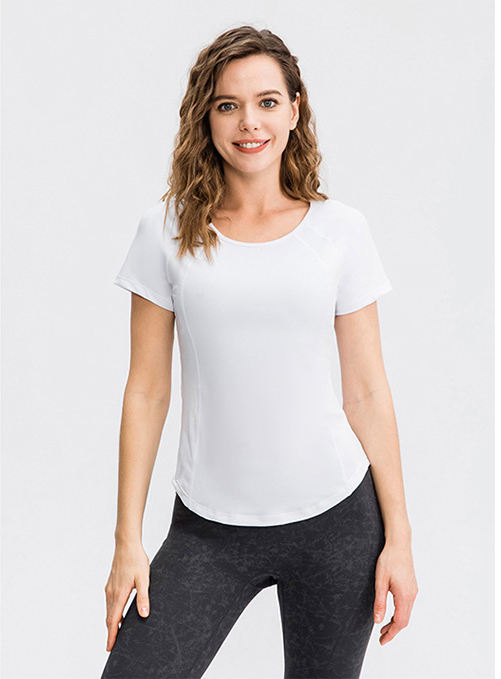 JY Summer Hot Sale Custom Women Lightweight Quick Dry Short Sleeve Sports Shirt Breathable Mesh Design High Quality Regular Fit