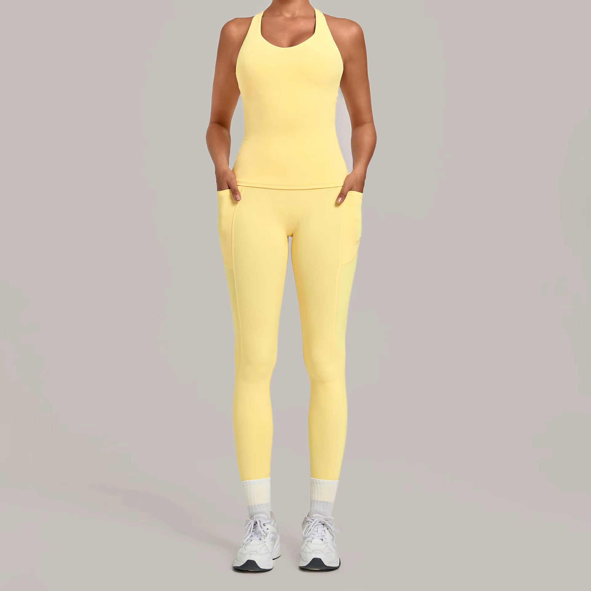 Deep V Sports Tank & Leggings Set