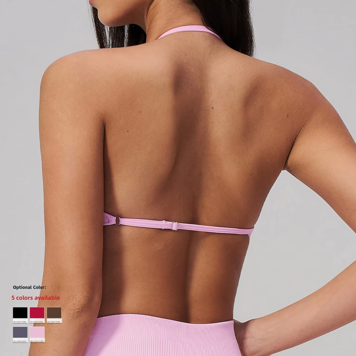 JY New Women's Brushed Custom Seamless Adjustable Straps Sports Bra Yoga Fitness for Workout Training Pilates Running Outdoor