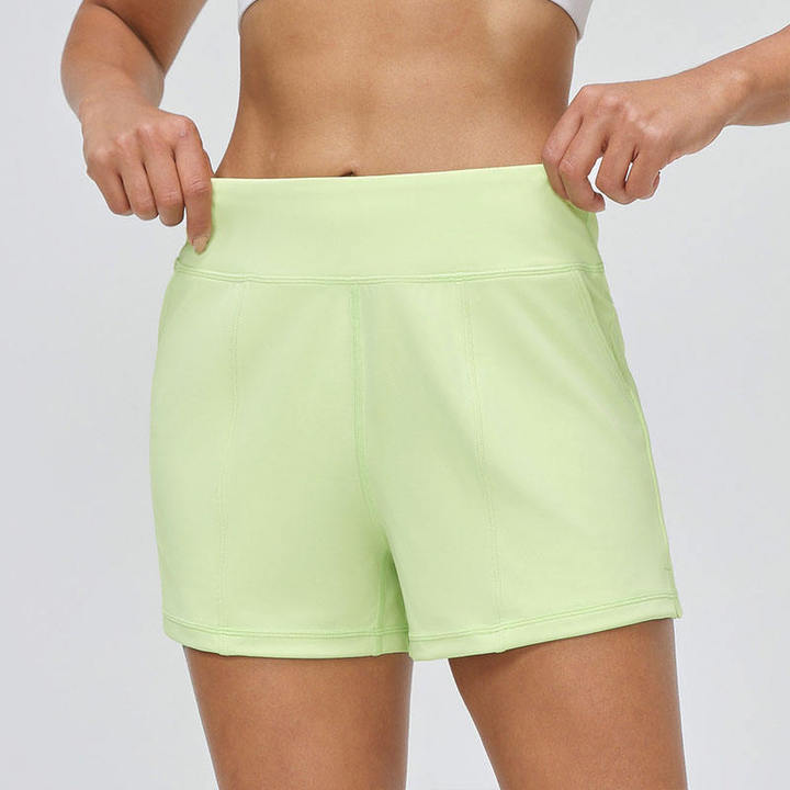 JY 2026 New Arrival Style S-XXL Breathable Butt Scrunch Sports Yoga Shorts High Waist Quick Dry Lightweight Solid Nude Feeling