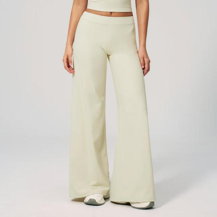 JY 2026 New Arrival OEM Plus Size Women's Low Waist Wide Leg Yoga Pants Nude Feeling High Elastic Straight-Leg Flare Trousers