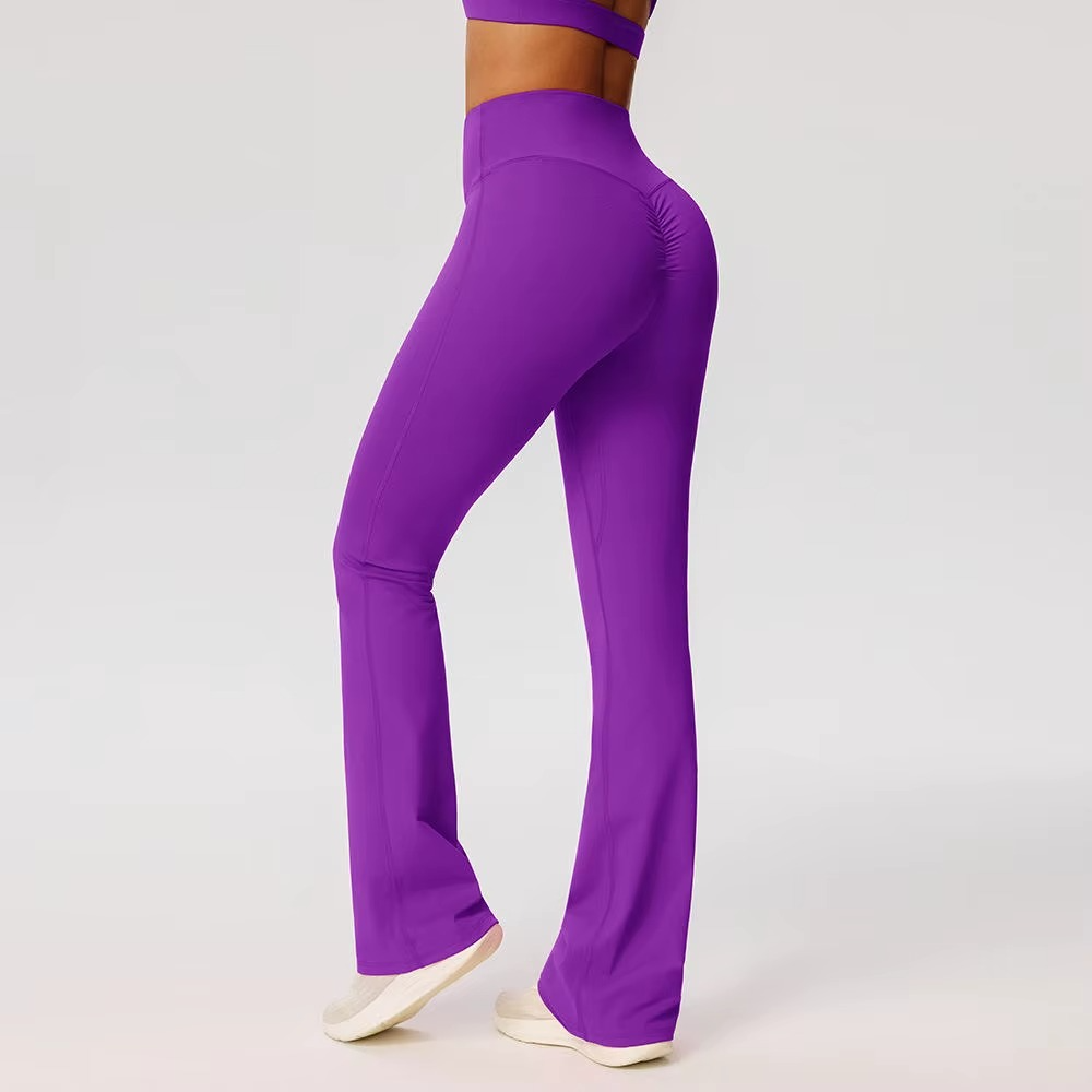 Ruched Flare Pants