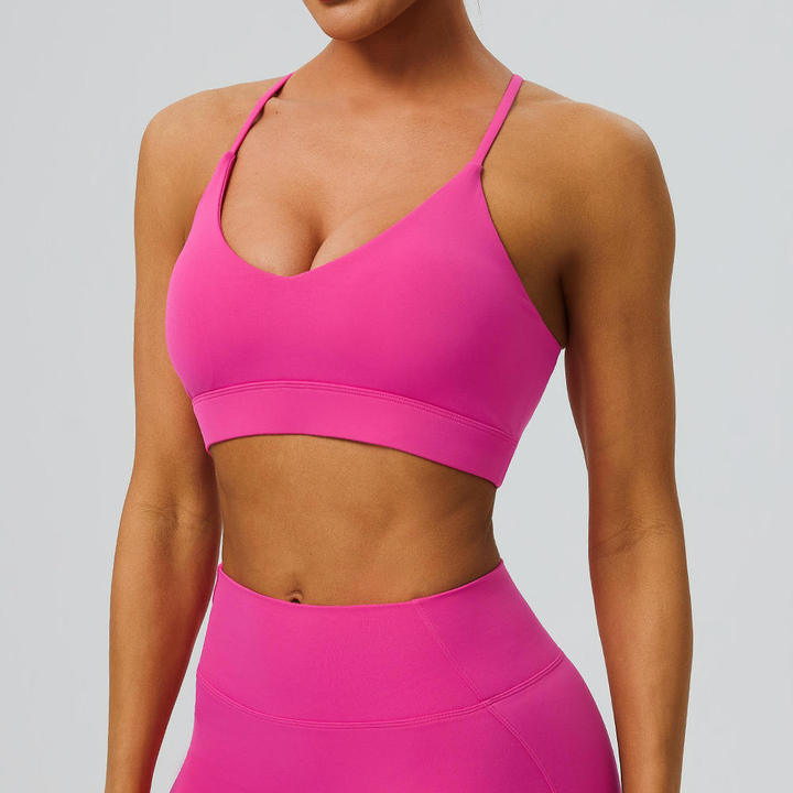 JY New Yoga Bra High Support Sports Bra Removable Pads Breathable Nylon Sexy Beautiful Back Design for Running Yoga Fitness