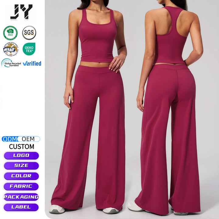 Joyyoung 2026 Hot New Arrival Women Breathable Sportswear Active Gym Wear Set Fitness Clothing 2PCS Gym Fitness Sets for Women