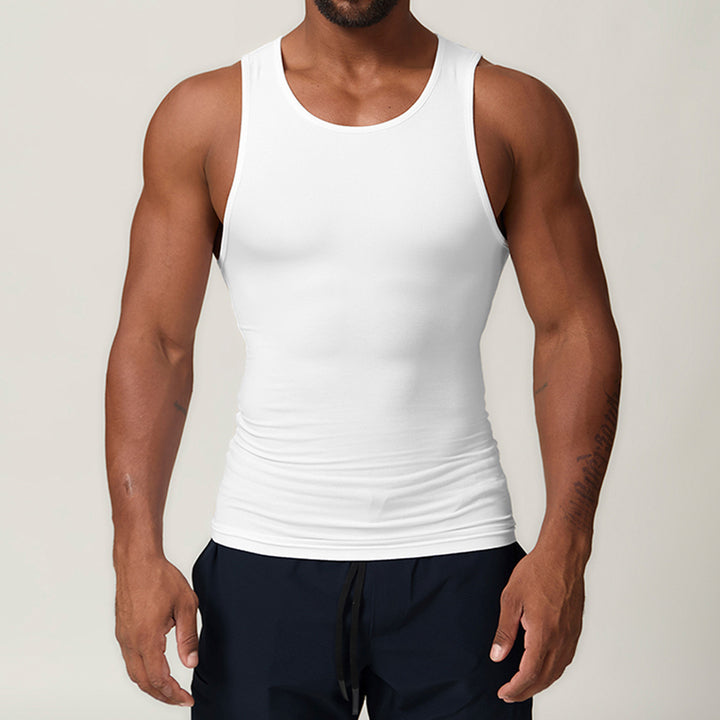JY Tight Fitness Moisture Absorption Breathable Vest Outdoor Hiking Leisure Sports Training Top Men