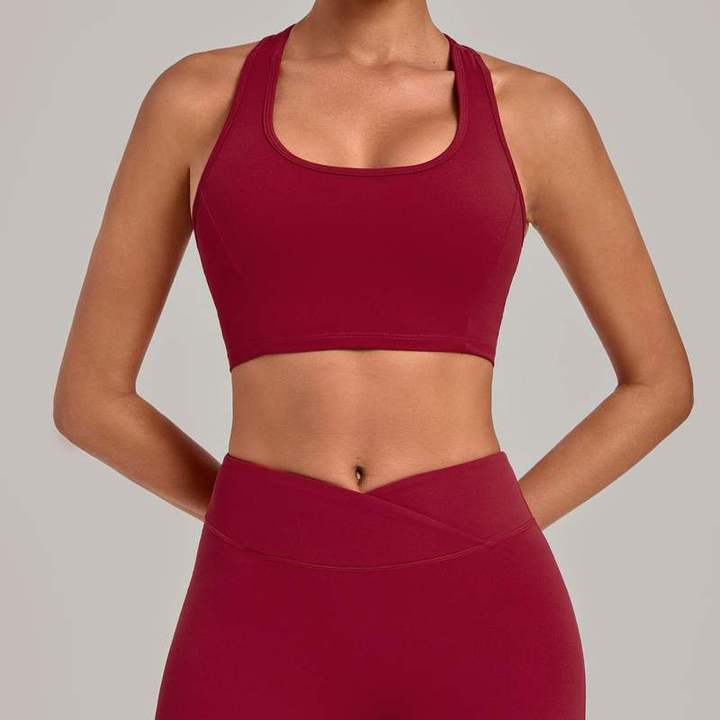 JY New Arrival Women's Breathable Lightweight Four-Way Stretch Seamless Solid Sport Vest Tight Fit Yoga Tank Top with Front Logo