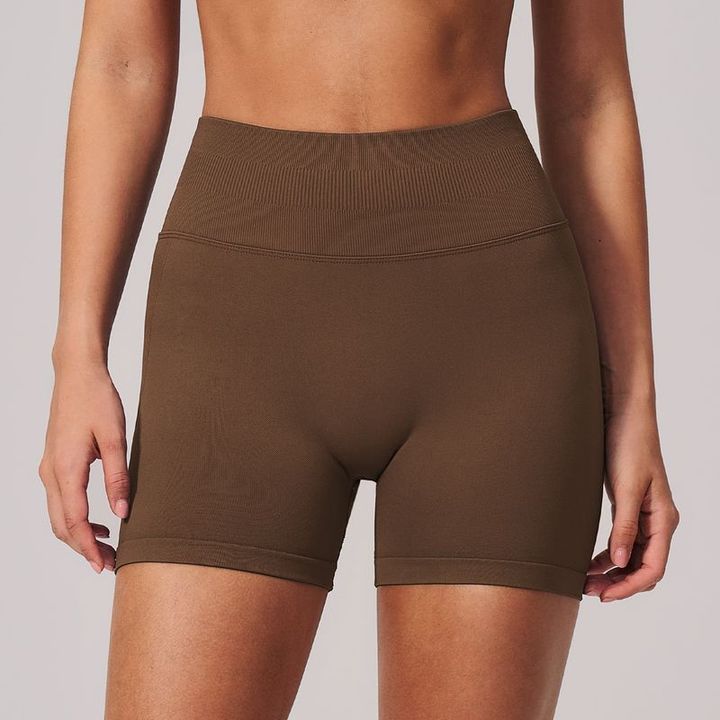 JY 2026 New Arrival Seamless High Waist Plus Size Yoga Shorts for Women Butt Lift Tummy Control Breathable Gym & Cycling Shorts