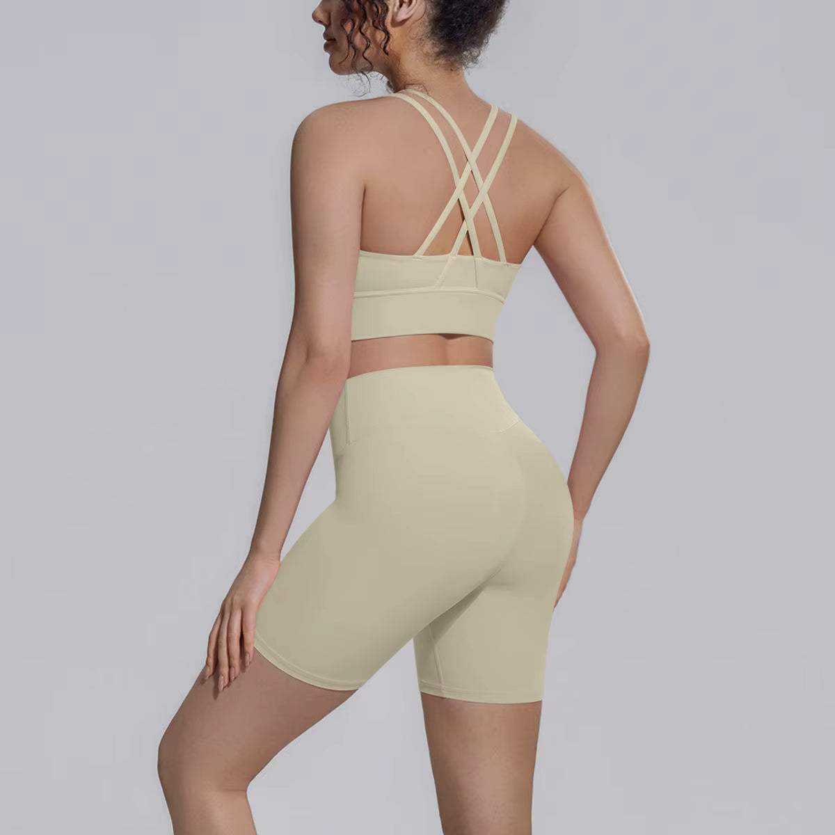 Crisscross Hip Shorts Set