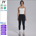 JY New Arrival Custom Logo Women's Solid High Waist Yoga Legging Bra Sets with Tummy Control High Quality Athletic Sportswears