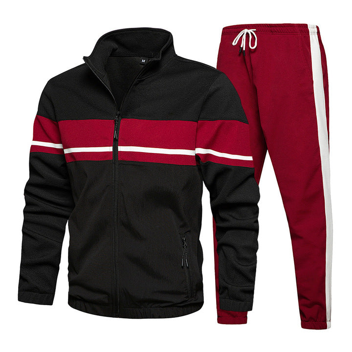 Men's Training Gym Sportswear Two Pieces Tracksuit Hoodie and Pants Sweat Suit