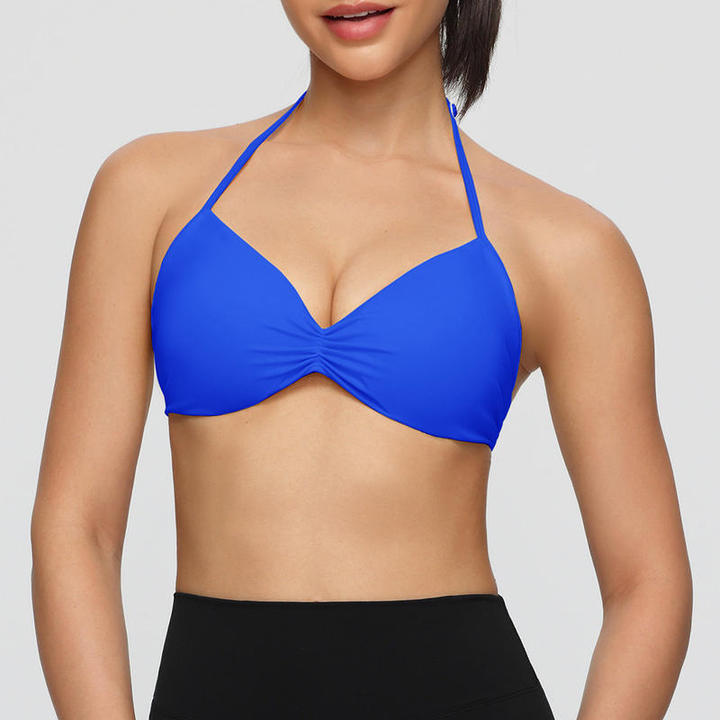 JY New Arrival Best-selling Fitness Sports Bra High Support Fitness Underwear Sexy Thin-Strap Halter Sports Bra Removable Pads